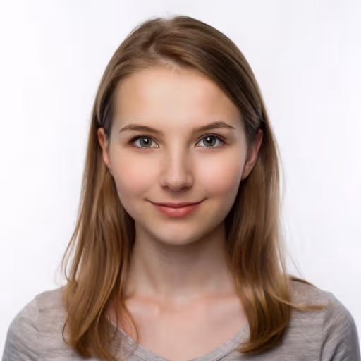 KI-generiertes müdes Lächeln