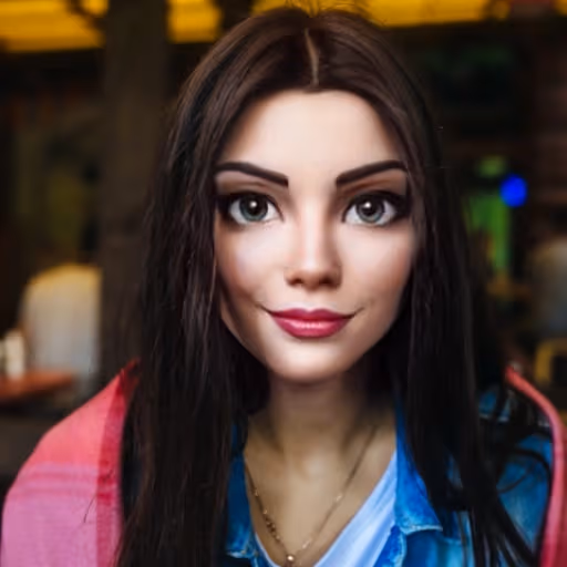 Gesichts-Cartoon-Transformation mit 3D-Effekten