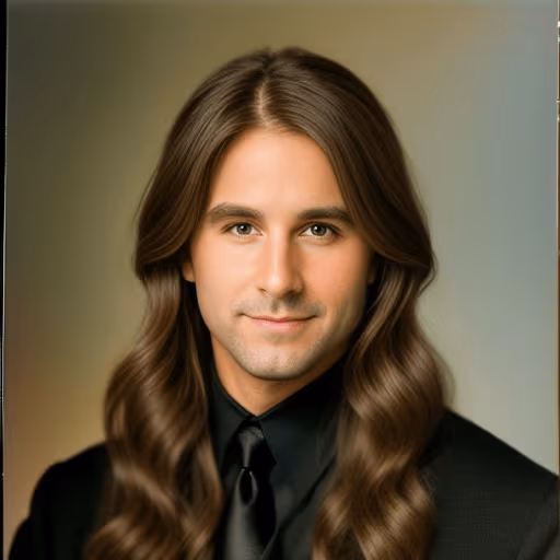 ロングウェービーカーテンバングスのヘアスタイル画像