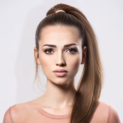 ポニーテールヘアの画像