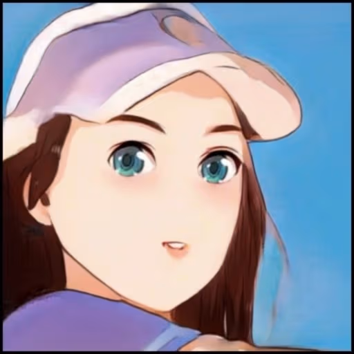 Kopf-Cartoon im Anime-Stil