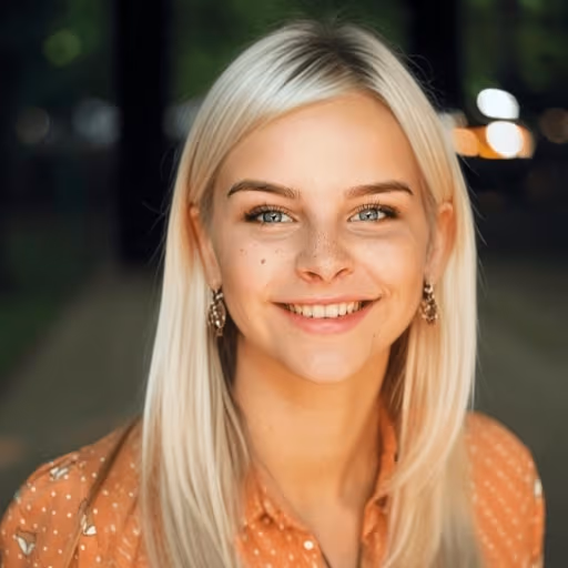 プラチナブロンドの髪色