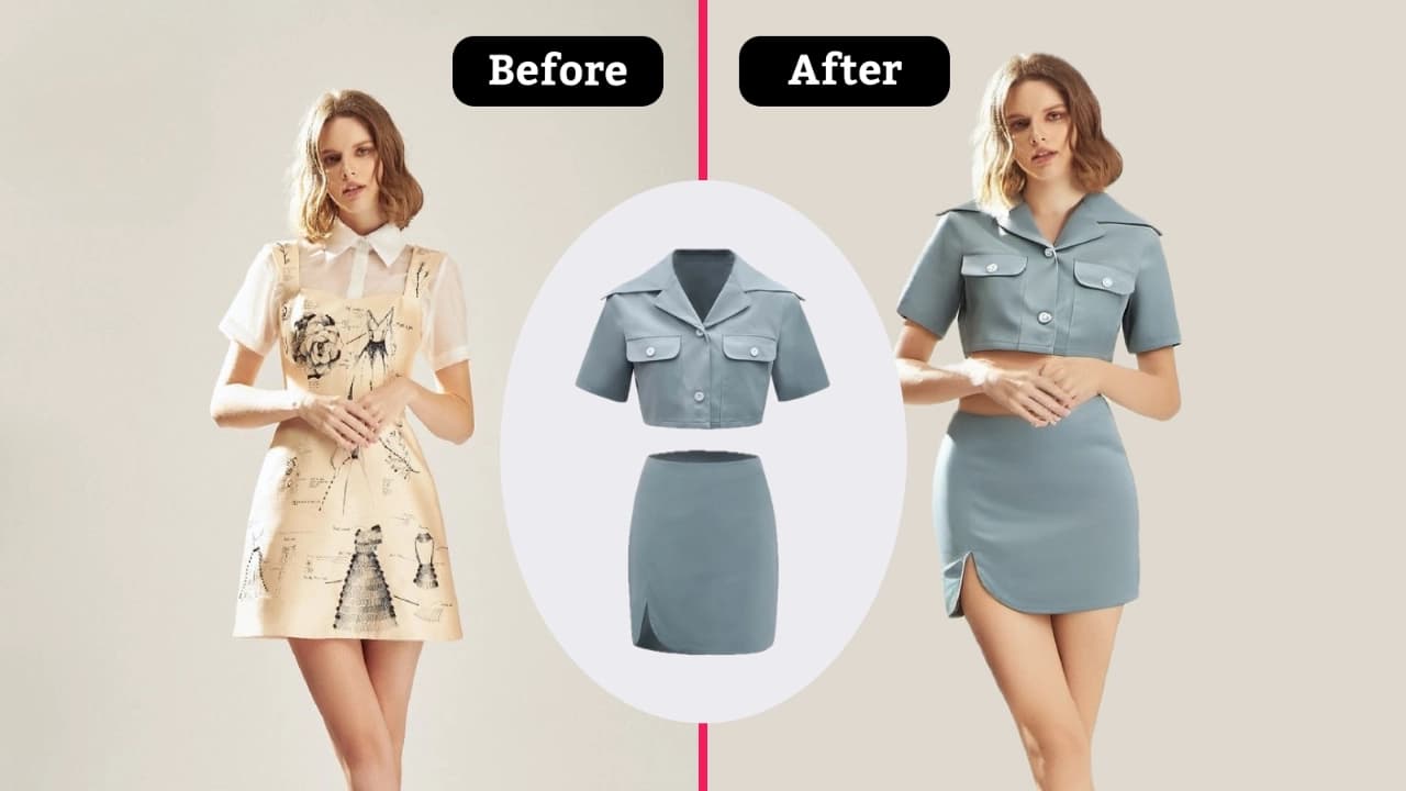 衣類ジェネレーターによる衣類の交換