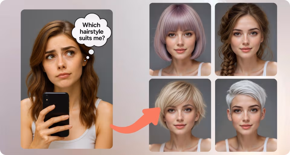 TryOnHairstyle:たった一枚の写真で秒で髪型チェンジ