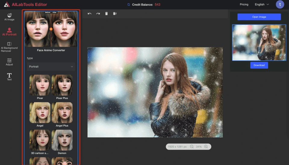 convert photo to animation